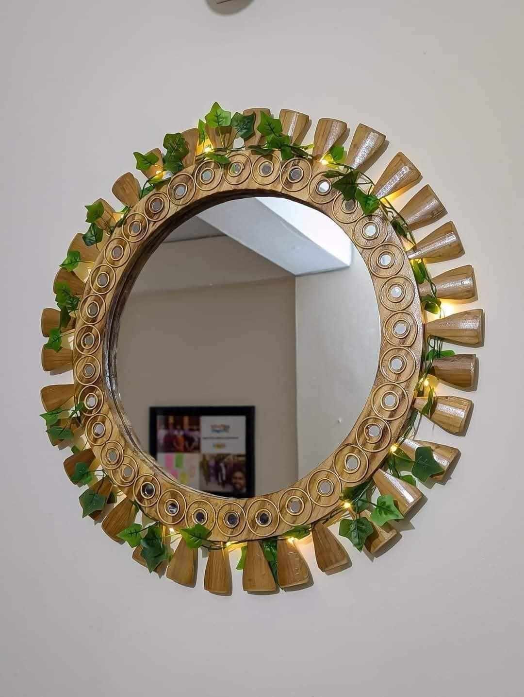 Wooden Mirror  23/23'' size